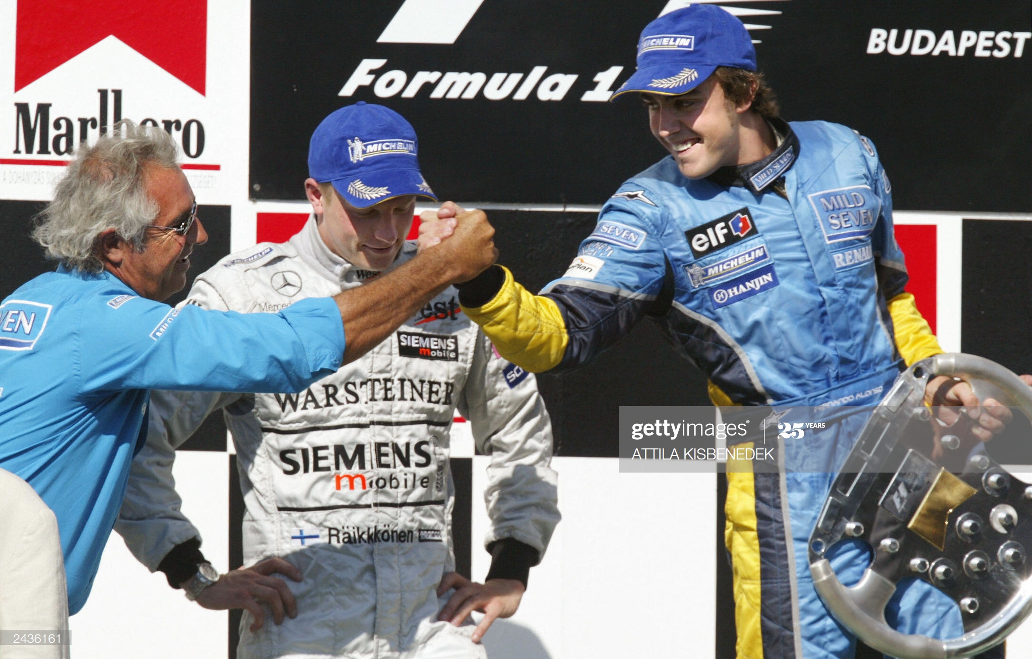 Flavio Briatore y Fernando Alonso en Renault