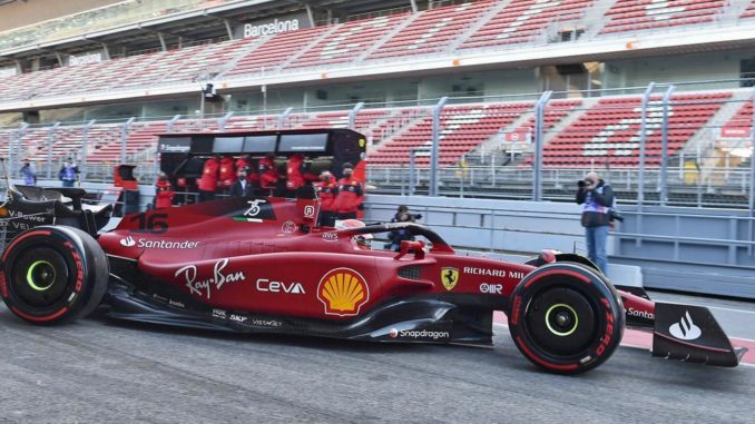 El F1-75 rodando en su primer día de test I Fuente: Scuderia Ferrari Ferrari