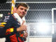 Verstappen, feliz, tras la pole en Catar.