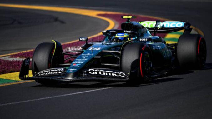 Fernando Alonso durante la clasificación del GP de Australia 20204 | Fuente: Aston Martin