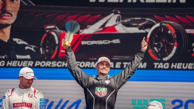 Wehrlein celebrando la victoria en Misano | Fuente: Porsche