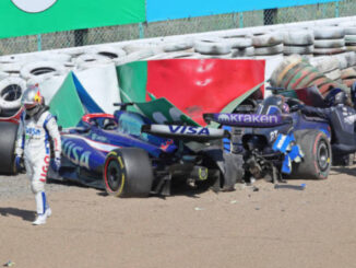 Accidente de Alex Albon y Daniel Ricciardo al comienzo del GP de Japón 2024 | Fuente : Getty Images