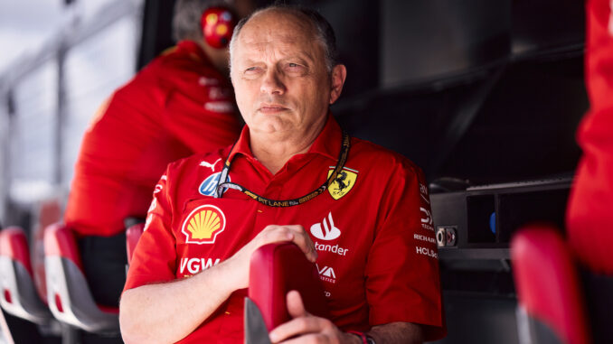 Fred Vasseur durante el Gran Premio de Miami 2024 | Fuente: Scuderia Ferrari