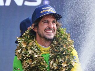 Albert Costa celebrando su victoria en Le Mans | Fuente: Albert Costa