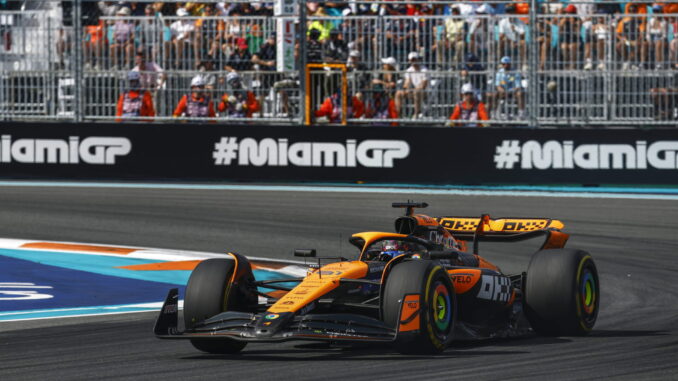 Oscar Piastri durante el GP de Miami | Fuente: McLaren Racing