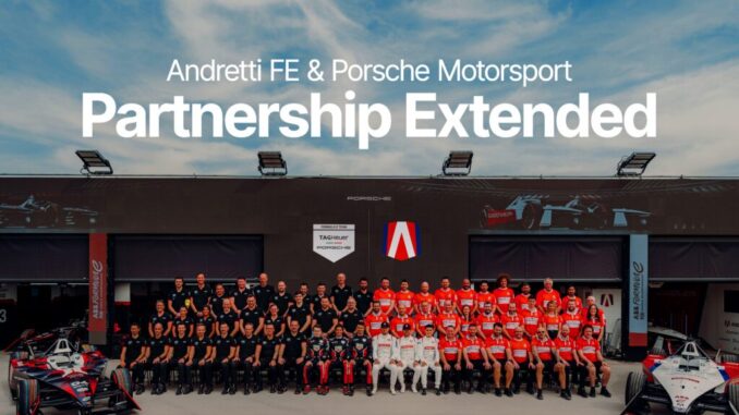 Foto de familia entre Porsche y Andretti | Fuente: Andretti Global
