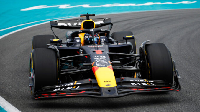 Max Verstappen durante la clasificación del Gran Premio de Miami | Fuente: Red Bull